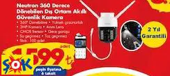 NEUTRON 360 DERECE DÖNEBİLEN DIŞ ORTAM AKILLI GÜVENLİK KAMERA